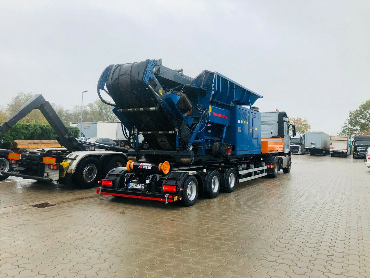 Auflieger Abrollkipper Hakenlift Hookliftloader - Félpótkocsi cserefelépítményes: 3 kép. Auflieger Abrollkipper Hakenlift Hookliftloader - Félpótkocsi cserefelépítményes: 3 kép.