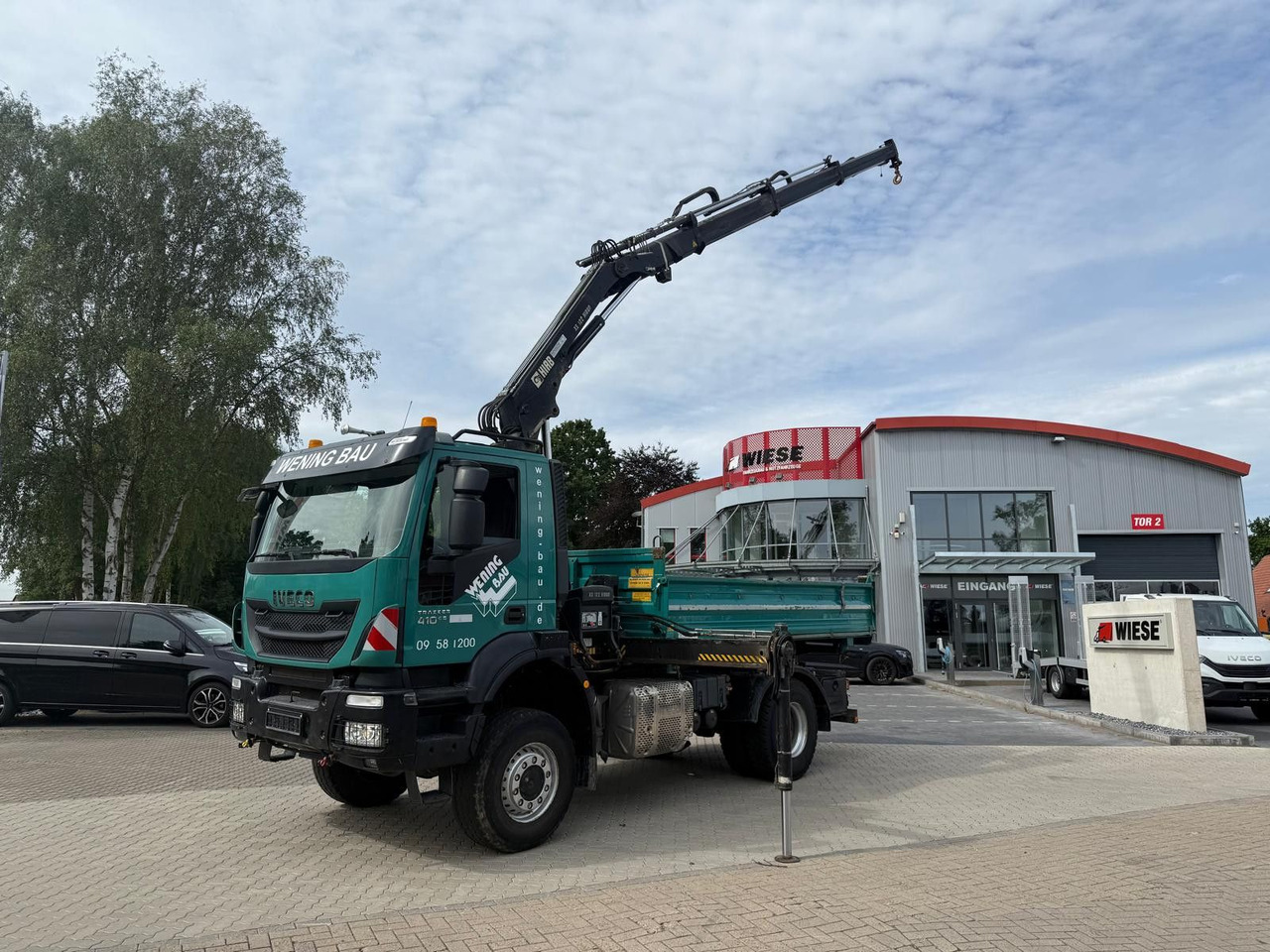 Iveco AD190 T/W Trakker 410 4x4 Allrad Kran KipperHIAB - Billenőplatós teherautó, Darus autó: 5 kép. Iveco AD190 T/W Trakker 410 4x4 Allrad Kran KipperHIAB - Billenőplatós teherautó, Darus autó: 5 kép.