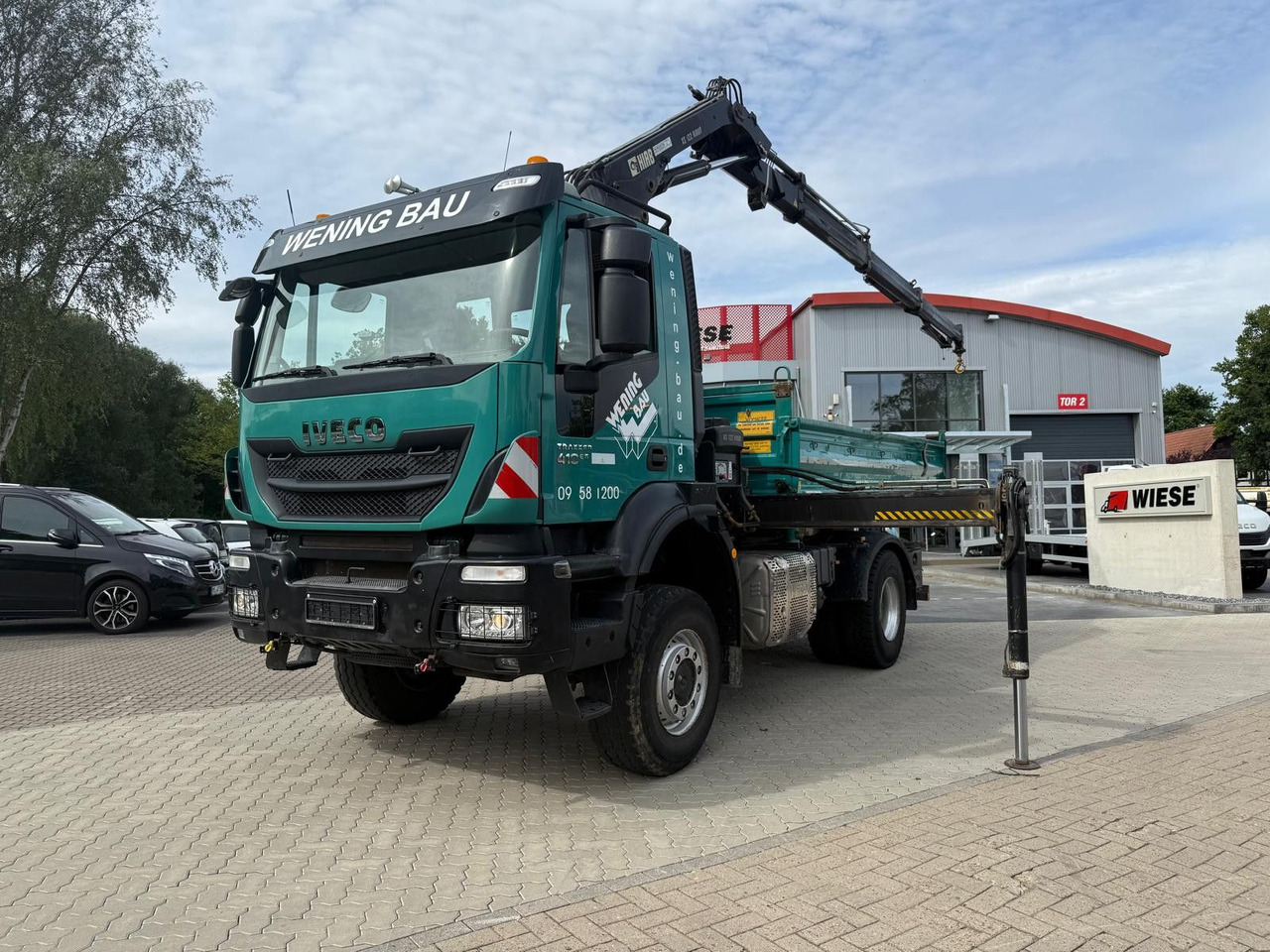 Iveco AD190 T/W Trakker 410 4x4 Allrad Kran KipperHIAB - Billenőplatós teherautó, Darus autó: 1 kép. Iveco AD190 T/W Trakker 410 4x4 Allrad Kran KipperHIAB - Billenőplatós teherautó, Darus autó: 1 kép.