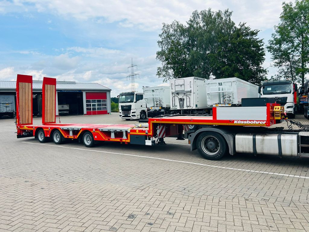 Kässbohrer KSLA RJ Mega Jumbo Tieflader mit Radmulden tele - Félpótkocsi mélybölcsős: 2 kép. Kässbohrer KSLA RJ Mega Jumbo Tieflader mit Radmulden tele - Félpótkocsi mélybölcsős: 2 kép.