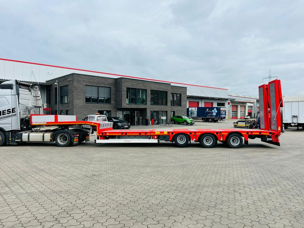 Kässbohrer SLS.HS Tieflader mit hydr. Schwanenhals - Félpótkocsi mélybölcsős: 5 kép. Kässbohrer SLS.HS Tieflader mit hydr. Schwanenhals - Félpótkocsi mélybölcsős: 5 kép.