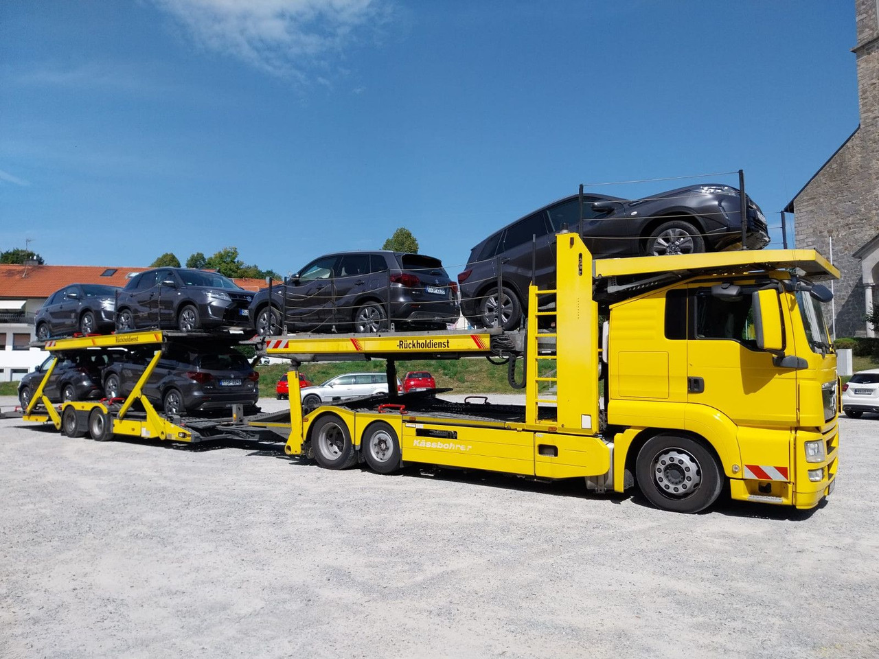 MAN TGS 18.400 Autotransporter Komplettgespann - Autószállító teherautó: 1 kép. MAN TGS 18.400 Autotransporter Komplettgespann - Autószállító teherautó: 1 kép.