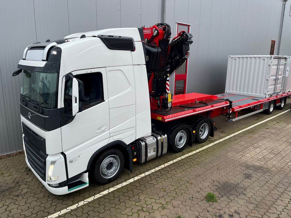 Wiese Stufensattel Tieflader mit Kran Fassi F545 - Platós félpótkocsi: 5 kép. Wiese Stufensattel Tieflader mit Kran Fassi F545 - Platós félpótkocsi: 5 kép.