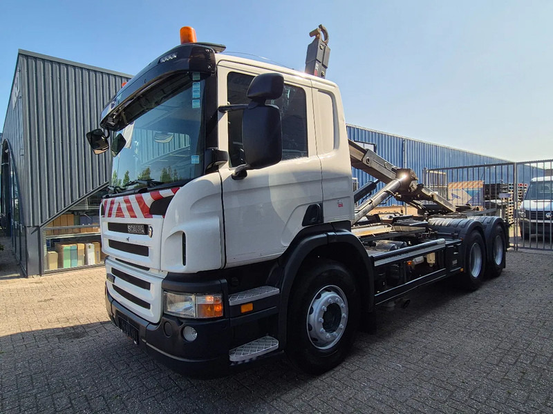 Scania P360 6X4 Containersysteem/ 21T Multilift/ Adjustable Hook - Horgos rakodó teherautó: 5 kép. Scania P360 6X4 Containersysteem/ 21T Multilift/ Adjustable Hook - Horgos rakodó teherautó: 5 kép.