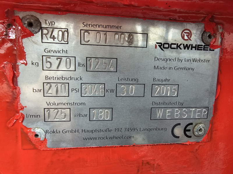 Adapterek - Építőipari gépek rockwheel r400 cw10 asvaltfrees frais cw 10 demarec rockwheel epirock: 6 kép.