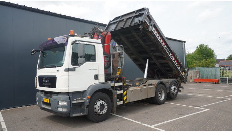 MAN TGM 26.290 TIPPER WITH HMF 1643 Z2 CRANE - Darus autó: 5 kép. MAN TGM 26.290 TIPPER WITH HMF 1643 Z2 CRANE - Darus autó: 5 kép.