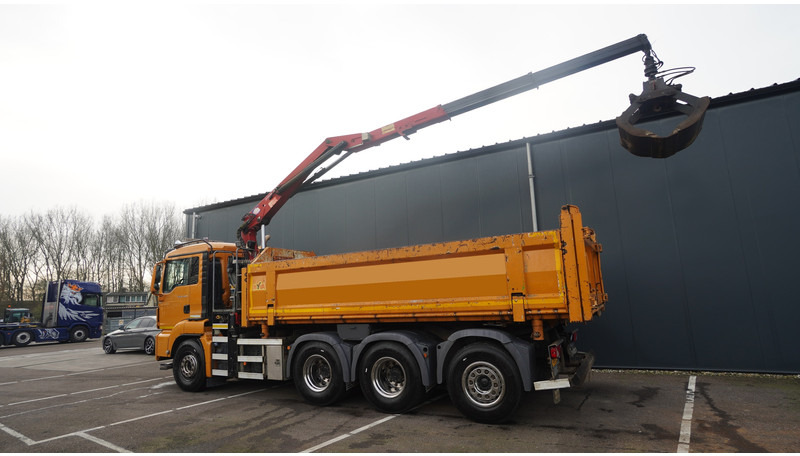 MAN TGS 35-440 8X4 2 SIDE TIPPER WITH HMF Z 1943 CRANE 415.000KM - Darus autó: 4 kép. MAN TGS 35-440 8X4 2 SIDE TIPPER WITH HMF Z 1943 CRANE 415.000KM - Darus autó: 4 kép.