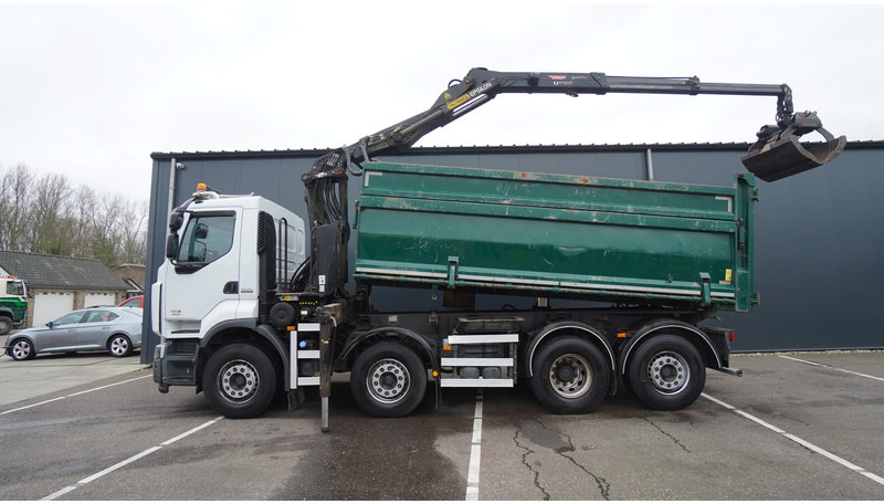 Renault PREMIUM 380 DXI 8X2/6 2 SIDE TIPPER WITH PLFINGER Q 170 Z CRANE.278.200KM - Darus autó: 2 kép. Renault PREMIUM 380 DXI 8X2/6 2 SIDE TIPPER WITH PLFINGER Q 170 Z CRANE.278.200KM - Darus autó: 2 kép.