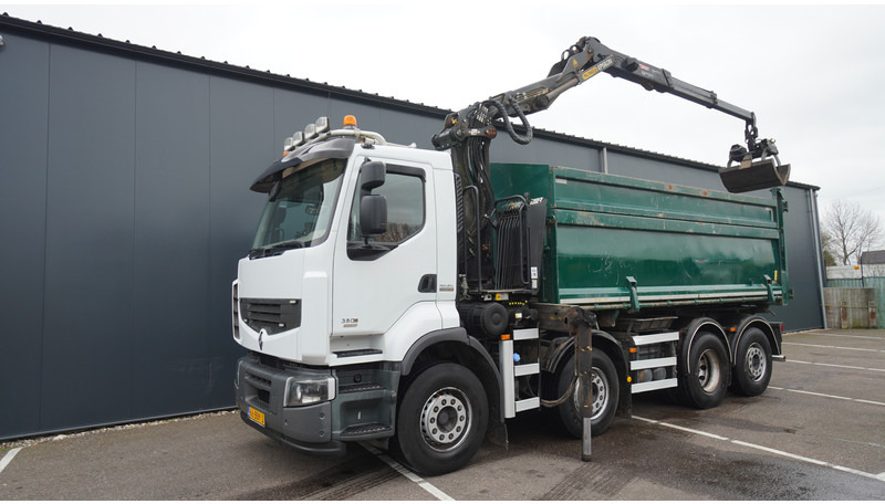 Renault PREMIUM 380 DXI 8X2/6 2 SIDE TIPPER WITH PLFINGER Q 170 Z CRANE.278.200KM - Darus autó: 3 kép. Renault PREMIUM 380 DXI 8X2/6 2 SIDE TIPPER WITH PLFINGER Q 170 Z CRANE.278.200KM - Darus autó: 3 kép.