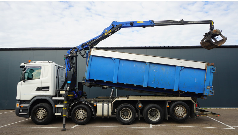 Scania G 490 10X4 CABLE SYSTEM TRUCK WITH PALFINGER Q180Z95TR CRANE - Darus autó: 1 kép. Scania G 490 10X4 CABLE SYSTEM TRUCK WITH PALFINGER Q180Z95TR CRANE - Darus autó: 1 kép.