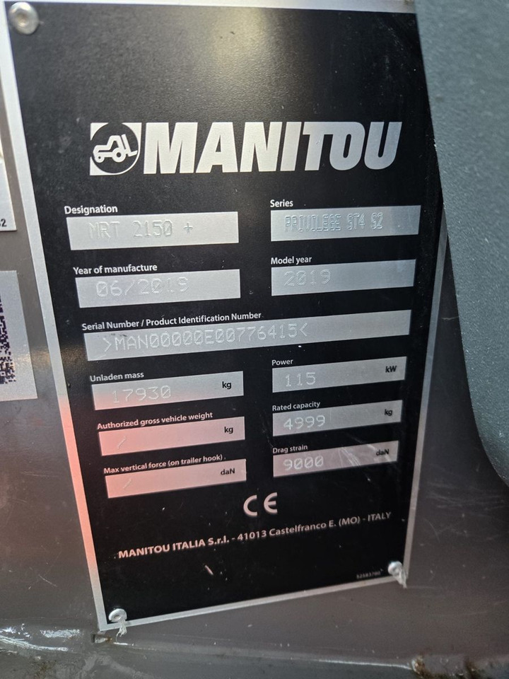 Manitou MRT 2150 - Teleszkópos rakodó: 5 kép. Manitou MRT 2150 - Teleszkópos rakodó: 5 kép.