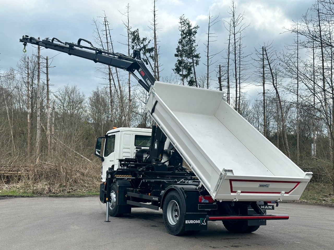 Billenőplatós teherautó, Darus autó MAN TGM 18.320 4x2 Euro6e  Hiab X-HiDuo 138DS-3: 11 kép.