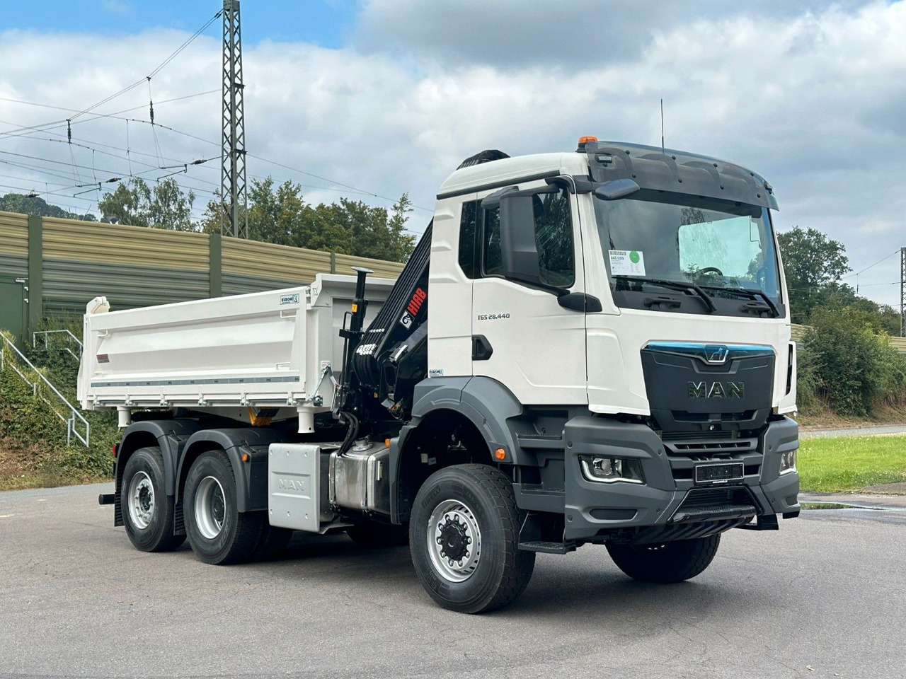 Billenőplatós teherautó, Darus autó MAN TGS 28.440 6x4-4/3-Seiten- Kipper / Hiab 138-3: 7 kép.