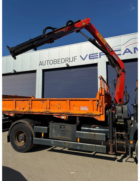 Billenőplatós teherautó, Darus autó MAN ME18.250 **4x4-TIPPER+PALFINGER PK8500-BELGIAN TRUCK**: 20 kép.