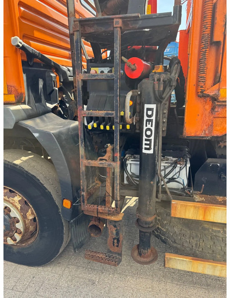 Billenőplatós teherautó, Darus autó MAN ME18.250 **4x4-TIPPER+PALFINGER PK8500-BELGIAN TRUCK**: 14 kép.