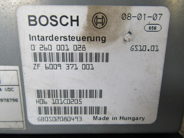 DAF XF 105 INTARDER ECU BOSCH P/NO 0260001028 - ECU - Teherautó: 3 kép. DAF XF 105 INTARDER ECU BOSCH P/NO 0260001028 - ECU - Teherautó: 3 kép.
