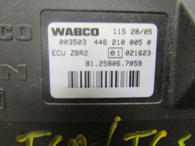 MAN TGA / TGS / TGX WABCO ZBR2 ECU 81.25806.7059 - ECU - Teherautó: 2 kép. MAN TGA / TGS / TGX WABCO ZBR2 ECU 81.25806.7059 - ECU - Teherautó: 2 kép.
