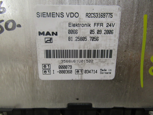 MAN TGL / TGM FFR UNIT ECU 81.25805.7056 - ECU - Teherautó: 2 kép. MAN TGL / TGM FFR UNIT ECU 81.25805.7056 - ECU - Teherautó: 2 kép.