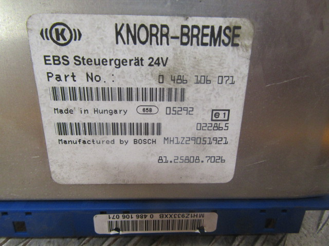 MAN TGM EBS ECU P/NO 81.25808.7026 - ECU - Teherautó: 2 kép. MAN TGM EBS ECU P/NO 81.25808.7026 - ECU - Teherautó: 2 kép.