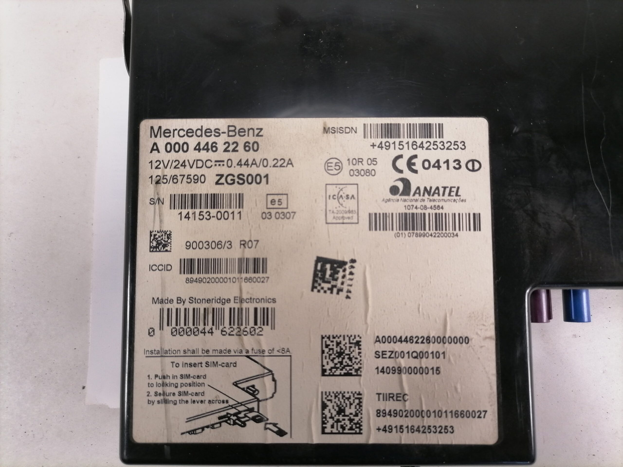 Tachográf - Teherautó Mercedes-Benz tachograph A0004462260: 6 kép.