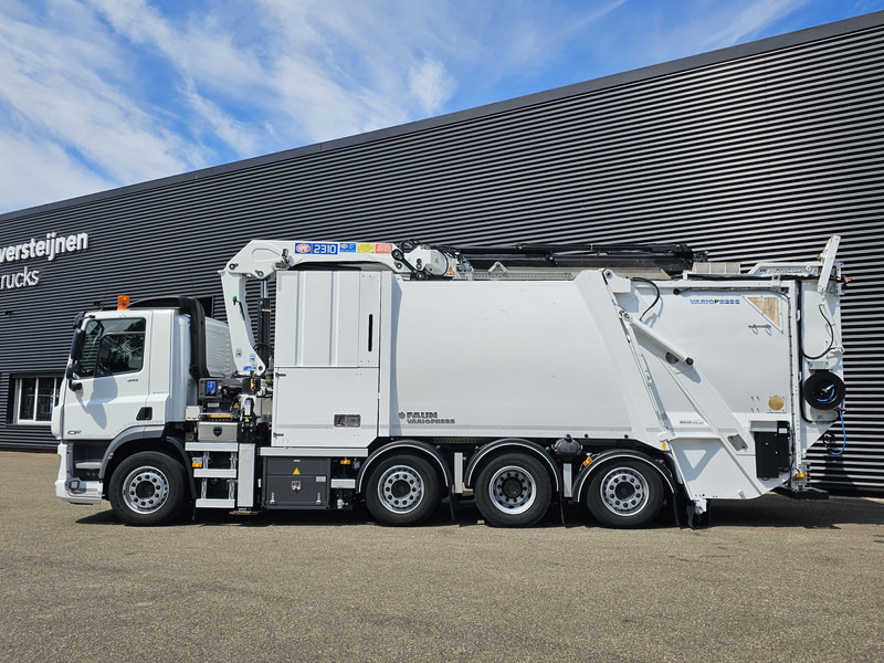 DAF CF 410 8X2/6 FAUN / BEKKER LAGRAM 16m3 / WAS INSTALLATIE - Szemetesautó: 2 kép. DAF CF 410 8X2/6 FAUN / BEKKER LAGRAM 16m3 / WAS INSTALLATIE - Szemetesautó: 2 kép.
