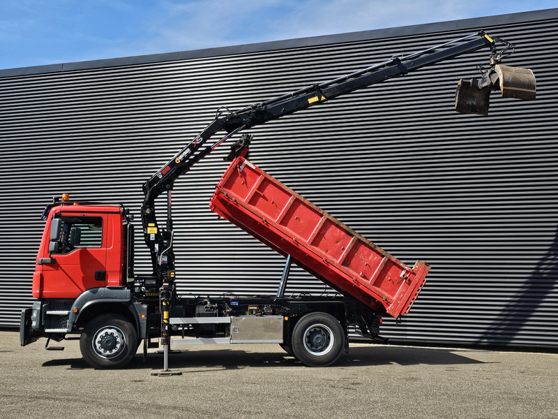 MAN TGM 18.250 / 4X4 / EEV / HIAB CRANE + TIPPER / SPRING - Billenőplatós teherautó, Darus autó: 2 kép. MAN TGM 18.250 / 4X4 / EEV / HIAB CRANE + TIPPER / SPRING - Billenőplatós teherautó, Darus autó: 2 kép.