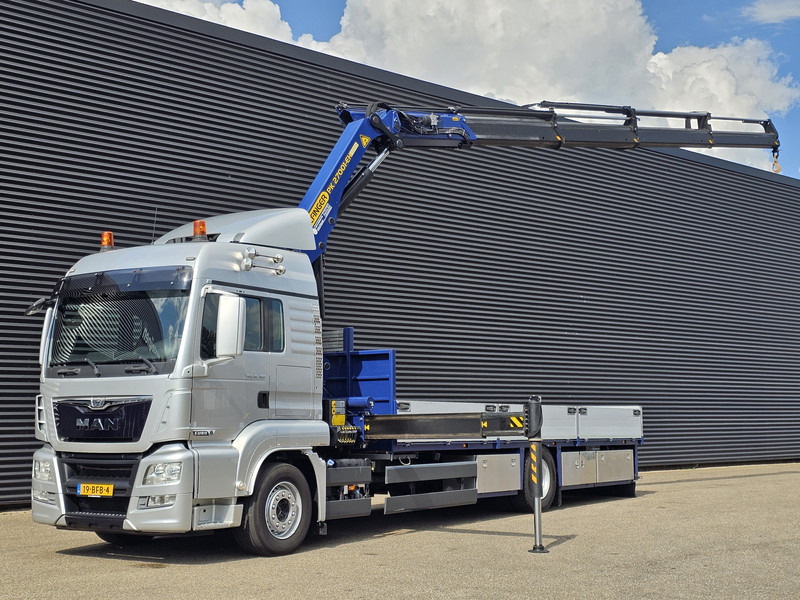 MAN TGS 18.360 4x2 PALFINGER 27 t/m CRANE / KRAN - Platós teherautó, Darus autó: 1 kép. MAN TGS 18.360 4x2 PALFINGER 27 t/m CRANE / KRAN - Platós teherautó, Darus autó: 1 kép.