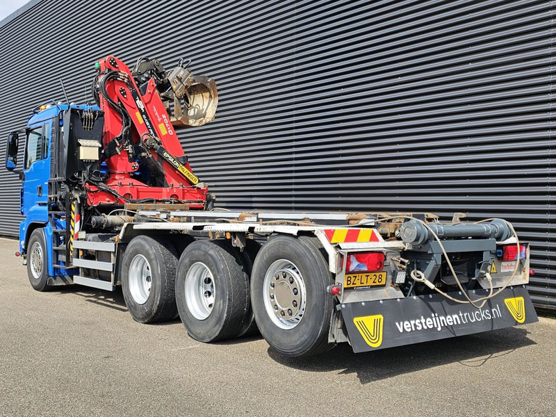 MAN TGS 35.400 / 8x4-4 / CONTAINER SYSTEM / PALFINGER Z CRANE - Teherautó - kábelrendszer, Darus autó: 4 kép. MAN TGS 35.400 / 8x4-4 / CONTAINER SYSTEM / PALFINGER Z CRANE - Teherautó - kábelrendszer, Darus autó: 4 kép.