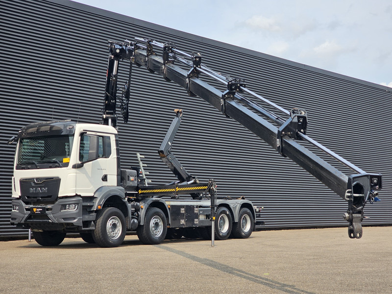 MAN TGS 35.470 8X4 BB / HIAB CRANE + HOOKLIFT - Darus autó: 3 kép. MAN TGS 35.470 8X4 BB / HIAB CRANE + HOOKLIFT - Darus autó: 3 kép.