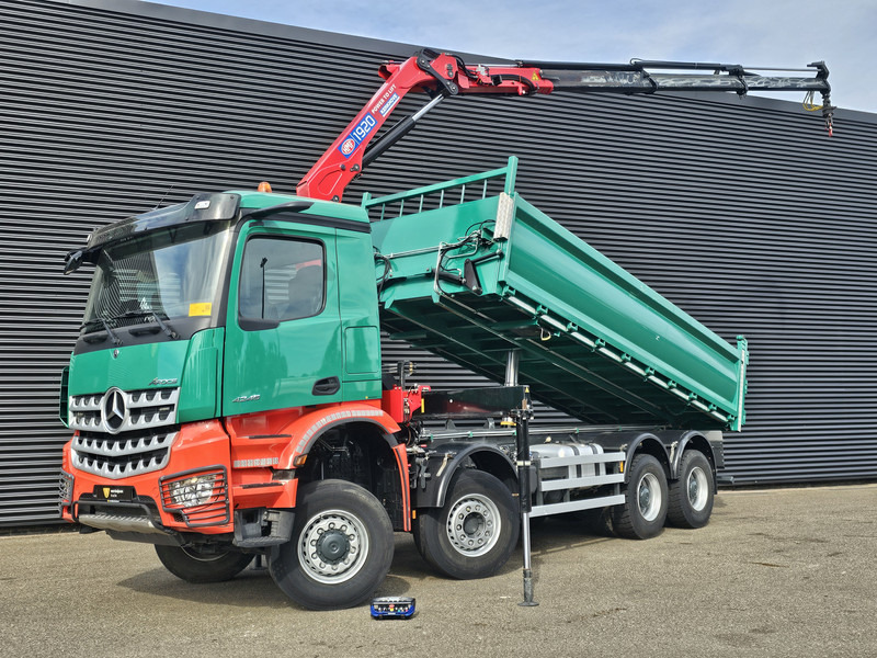 Mercedes-Benz AROCS 4145 / 8X6 / TIPPER + HMF CRANE - Darus autó: 1 kép. Mercedes-Benz AROCS 4145 / 8X6 / TIPPER + HMF CRANE - Darus autó: 1 kép.