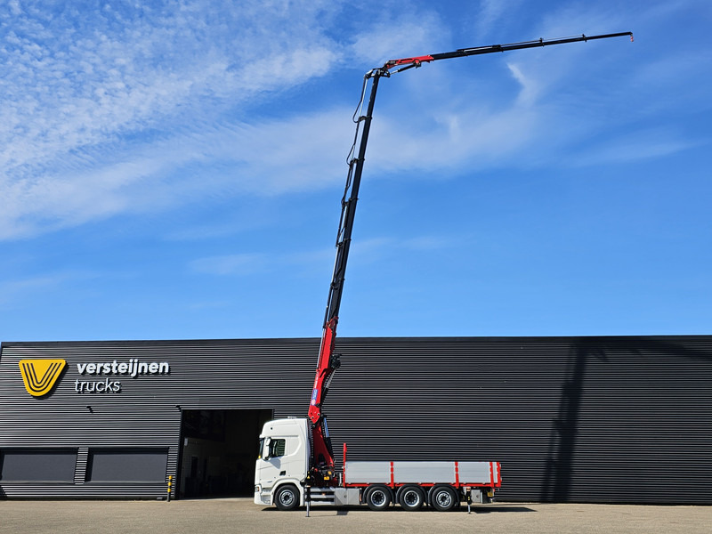 Scania 560R / HMF 50 t/m - JIB / LIER - Platós teherautó, Darus autó: 4 kép. Scania 560R / HMF 50 t/m - JIB / LIER - Platós teherautó, Darus autó: 4 kép.