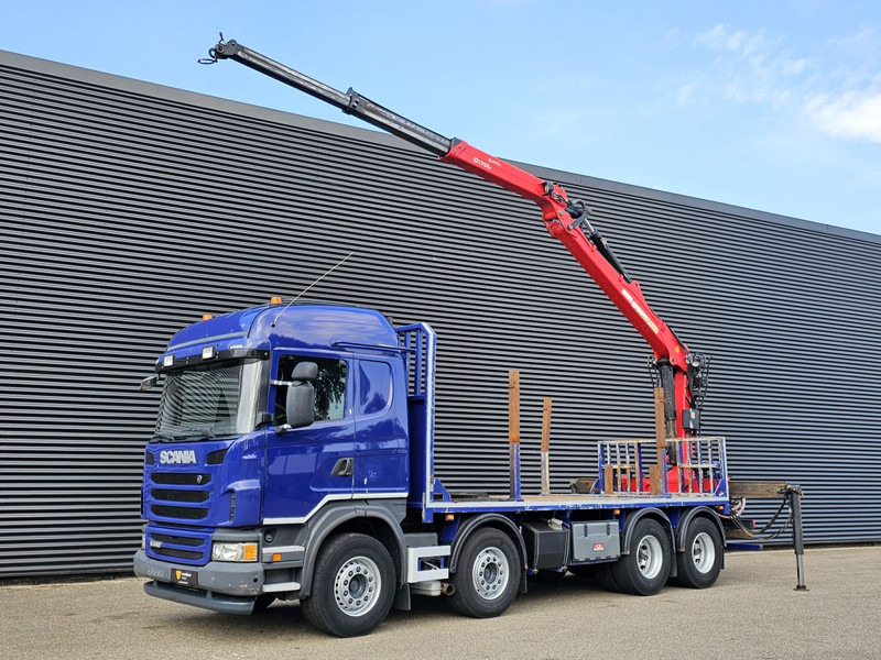Scania G440 / RETARDER / 8x4 / PALFINGER-EPSILON CRANE - Platós teherautó, Darus autó: 1 kép. Scania G440 / RETARDER / 8x4 / PALFINGER-EPSILON CRANE - Platós teherautó, Darus autó: 1 kép.
