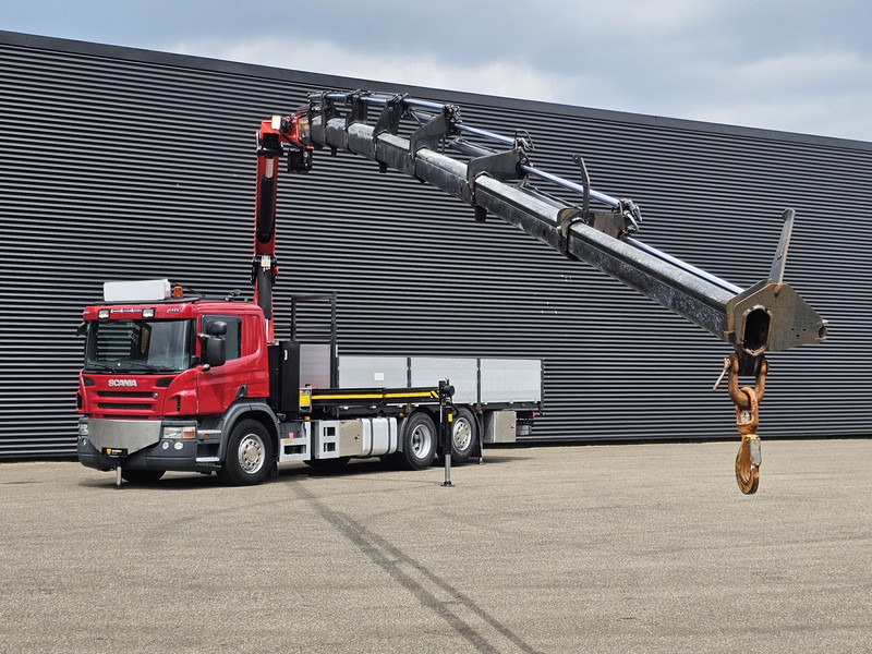 Scania P400 6X2-4 / PALFINGER 34 t/m / 8 x HYDR + WINCH - Darus autó: 4 kép. Scania P400 6X2-4 / PALFINGER 34 t/m / 8 x HYDR + WINCH - Darus autó: 4 kép.
