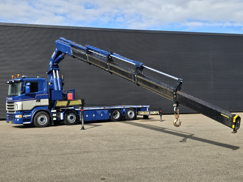 Scania R440 8x2*6 / FASSI 90 t/m CRANE / KRAN - Platós teherautó, Darus autó: 3 kép. Scania R440 8x2*6 / FASSI 90 t/m CRANE / KRAN - Platós teherautó, Darus autó: 3 kép.