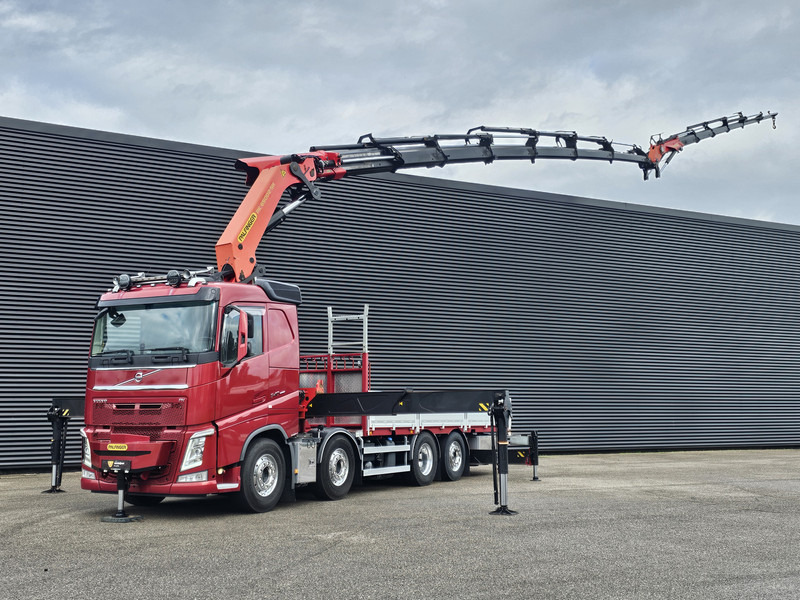 Volvo FH 540 8x2/6 / PALFINGER 65 t/m CRANE + JIB - Platós teherautó, Darus autó: 1 kép. Volvo FH 540 8x2/6 / PALFINGER 65 t/m CRANE + JIB - Platós teherautó, Darus autó: 1 kép.