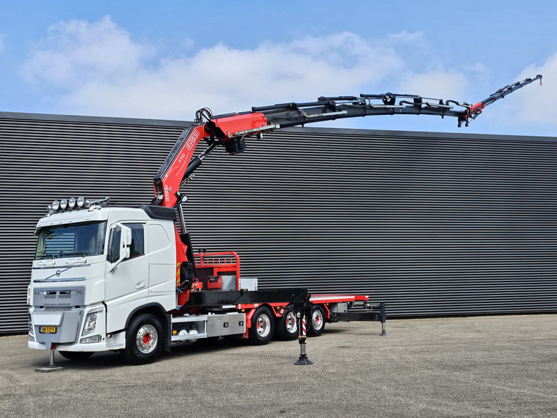 Volvo FH 540 8x4-4 / FASSI 71 t/m CRANE + JIB WINCH / KRAN / GRUA - Platós teherautó, Darus autó: 1 kép. Volvo FH 540 8x4-4 / FASSI 71 t/m CRANE + JIB WINCH / KRAN / GRUA - Platós teherautó, Darus autó: 1 kép.