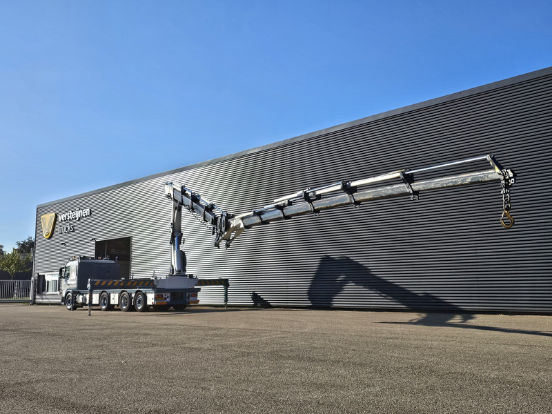 Volvo FM 420 8x2 / HMF 55 t/m CRANE + JIB - Platós teherautó, Darus autó: 3 kép. Volvo FM 420 8x2 / HMF 55 t/m CRANE + JIB - Platós teherautó, Darus autó: 3 kép.