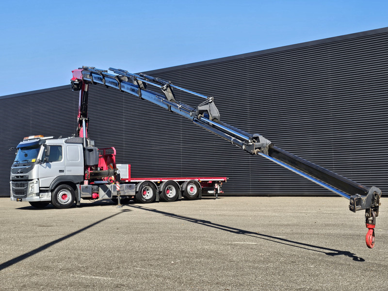 Volvo FM 460 8x4-4 / FASSI 36.5 t/m -8 x EXTENSION + WINCH - Platós teherautó, Darus autó: 2 kép. Volvo FM 460 8x4-4 / FASSI 36.5 t/m -8 x EXTENSION + WINCH - Platós teherautó, Darus autó: 2 kép.