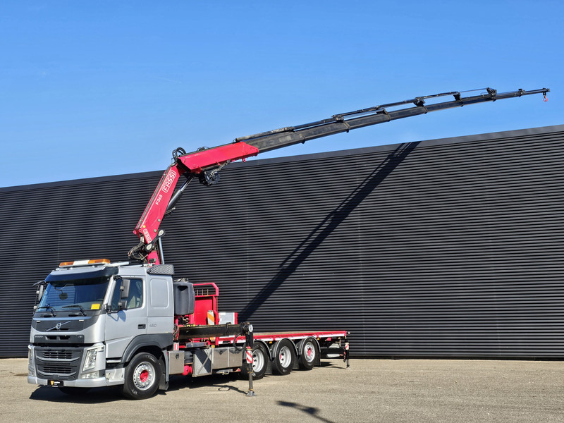 Volvo FM 460 8x4-4 / FASSI 36.5 t/m -8 x EXTENSION + WINCH - Platós teherautó, Darus autó: 1 kép. Volvo FM 460 8x4-4 / FASSI 36.5 t/m -8 x EXTENSION + WINCH - Platós teherautó, Darus autó: 1 kép.