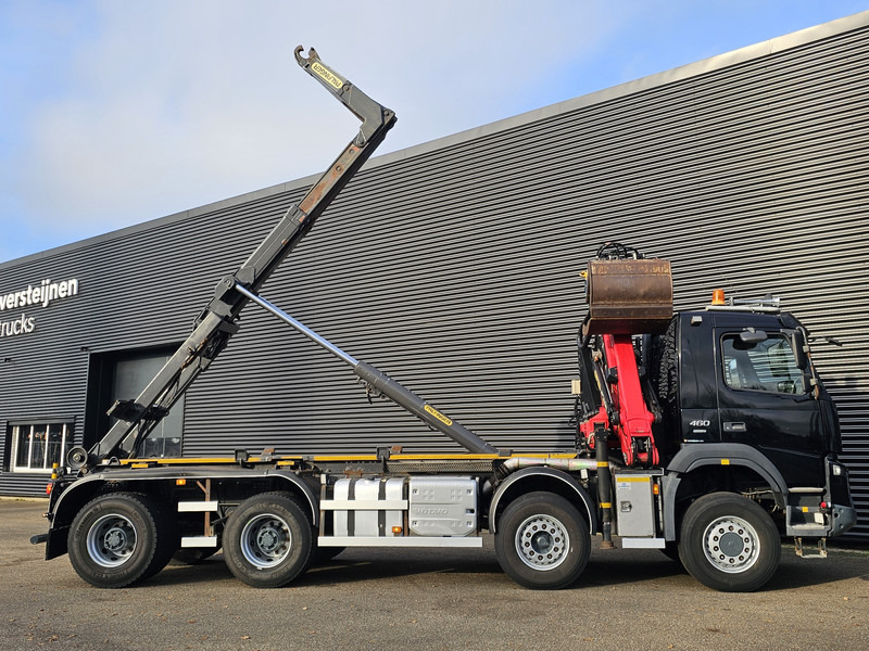 Volvo FM 460 8x6 / PALFINGER EPSILON / HOOKLIFT - Horgos rakodó teherautó, Darus autó: 3 kép. Volvo FM 460 8x6 / PALFINGER EPSILON / HOOKLIFT - Horgos rakodó teherautó, Darus autó: 3 kép.