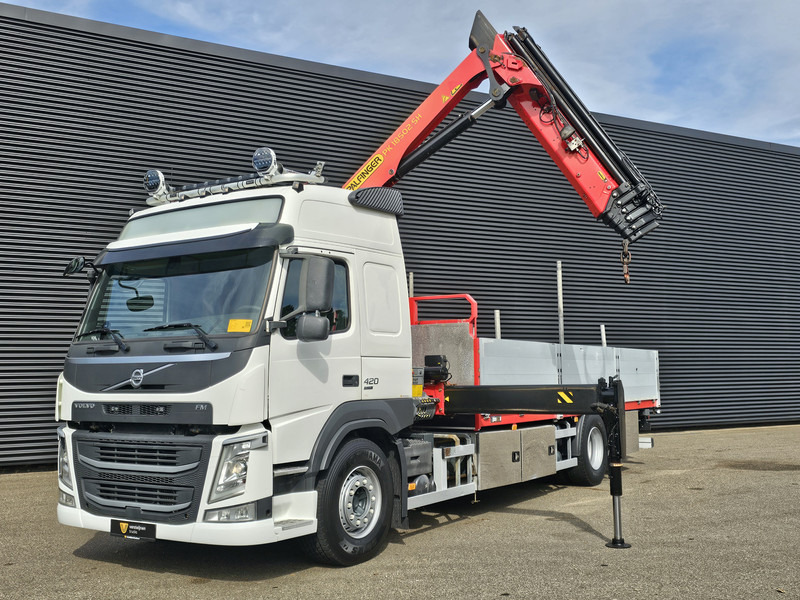 Volvo FM420 4x2 / PALFINGER 18502 - 17 mtr / CRANE / KRAN - Platós teherautó, Darus autó: 5 kép. Volvo FM420 4x2 / PALFINGER 18502 - 17 mtr / CRANE / KRAN - Platós teherautó, Darus autó: 5 kép.