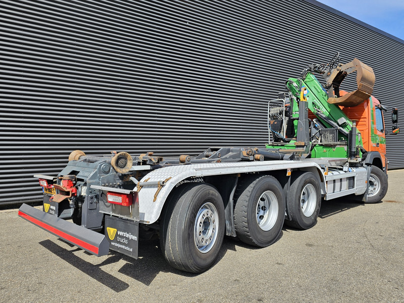 Volvo FMX 460 / 8x4-4 / HMF CRANE + HOOKLIFT / CONTAINER - Horgos rakodó teherautó, Darus autó: 5 kép. Volvo FMX 460 / 8x4-4 / HMF CRANE + HOOKLIFT / CONTAINER - Horgos rakodó teherautó, Darus autó: 5 kép.