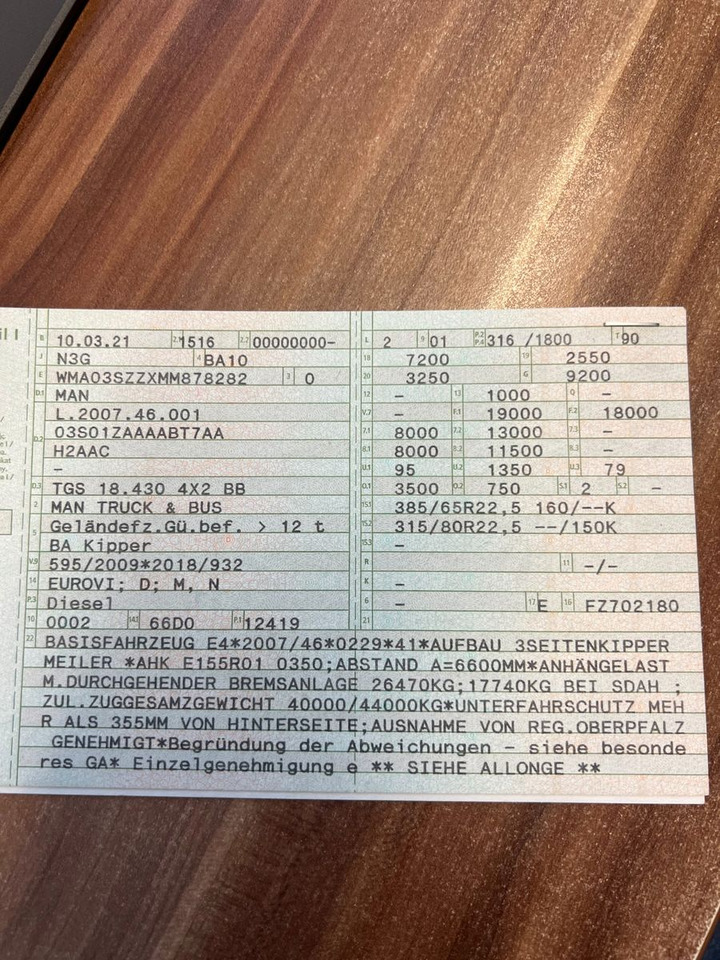 MAN 18.430 4X2 Meiller 3. Seitenkipper Top Zustand - Billenőplatós teherautó: 2 kép. MAN 18.430 4X2 Meiller 3. Seitenkipper Top Zustand - Billenőplatós teherautó: 2 kép.