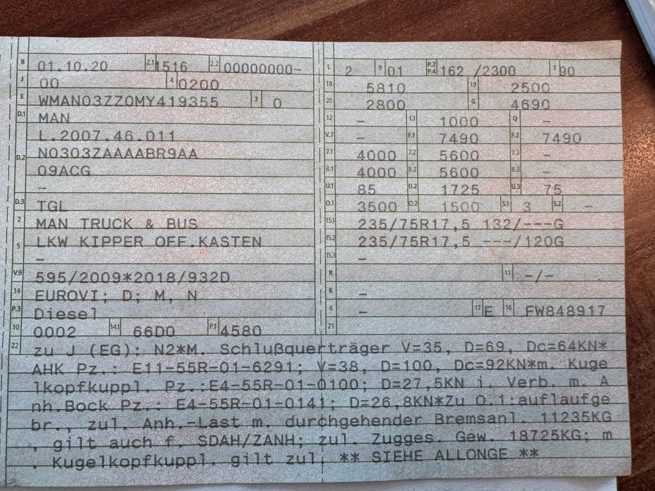 MAN 8.220 Meiller 3.S. Kipper Top Zustand - Billenőplatós teherautó: 2 kép. MAN 8.220 Meiller 3.S. Kipper Top Zustand - Billenőplatós teherautó: 2 kép.