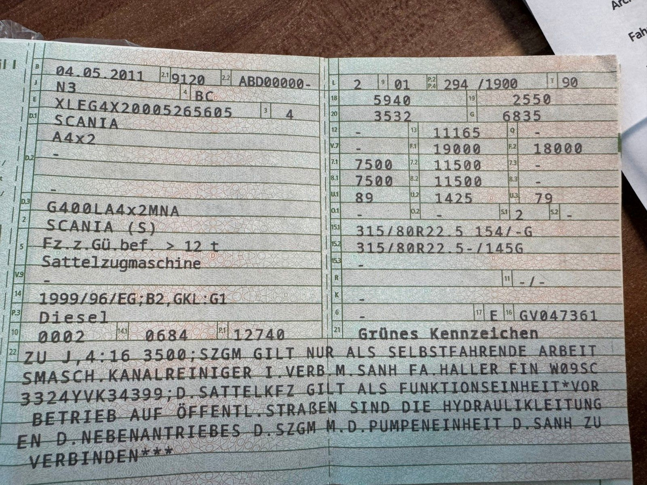 Scania G 400 Retarder & Kipphydraulik - Nyergesvontató: 2 kép. Scania G 400 Retarder & Kipphydraulik - Nyergesvontató: 2 kép.