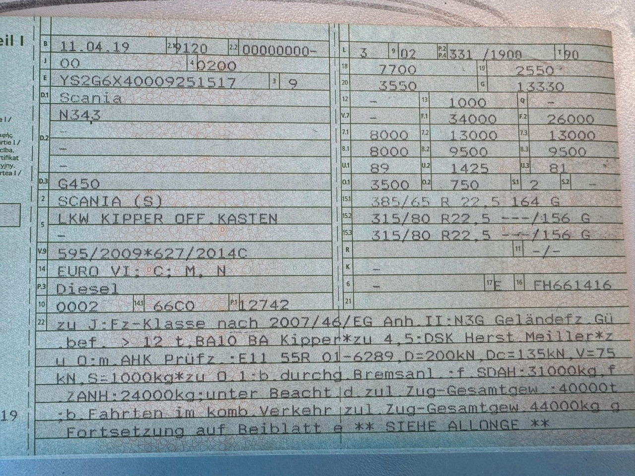 Scania G450 Meiller 3S. Kipper mit Bordmatik Top Zust. - Billenőplatós teherautó: 2 kép. Scania G450 Meiller 3S. Kipper mit Bordmatik Top Zust. - Billenőplatós teherautó: 2 kép.