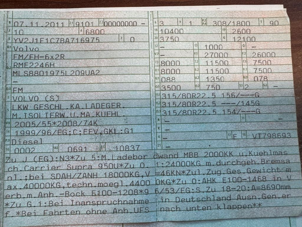 Volvo FM 410 6X2 Kühlkoffer mit Carrier Diesel & Strom Volvo FM 410 6X2 Kühlkoffer mit Carrier Diesel & Strom - Hűtős teherautó: 2 kép. Volvo FM 410 6X2 Kühlkoffer mit Carrier Diesel & Strom Volvo FM 410 6X2 Kühlkoffer mit Carrier Diesel & Strom - Hűtős teherautó: 2 kép.