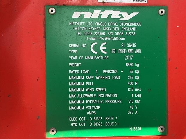 Niftylift HR21 - Személyemelő: 5 kép. Niftylift HR21 - Személyemelő: 5 kép.