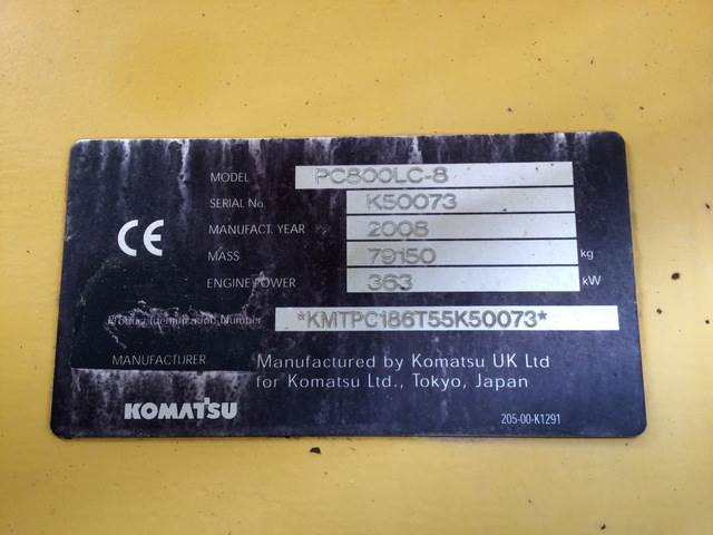 Komatsu PC800LC-8 - Lánctalpas kotró: 5 kép. Komatsu PC800LC-8 - Lánctalpas kotró: 5 kép.