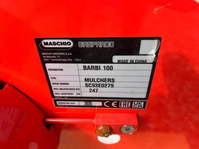 Maschio Gaspardo Barbi 100 HA20 - Szárzúzó: 5 kép. Maschio Gaspardo Barbi 100 HA20 - Szárzúzó: 5 kép.